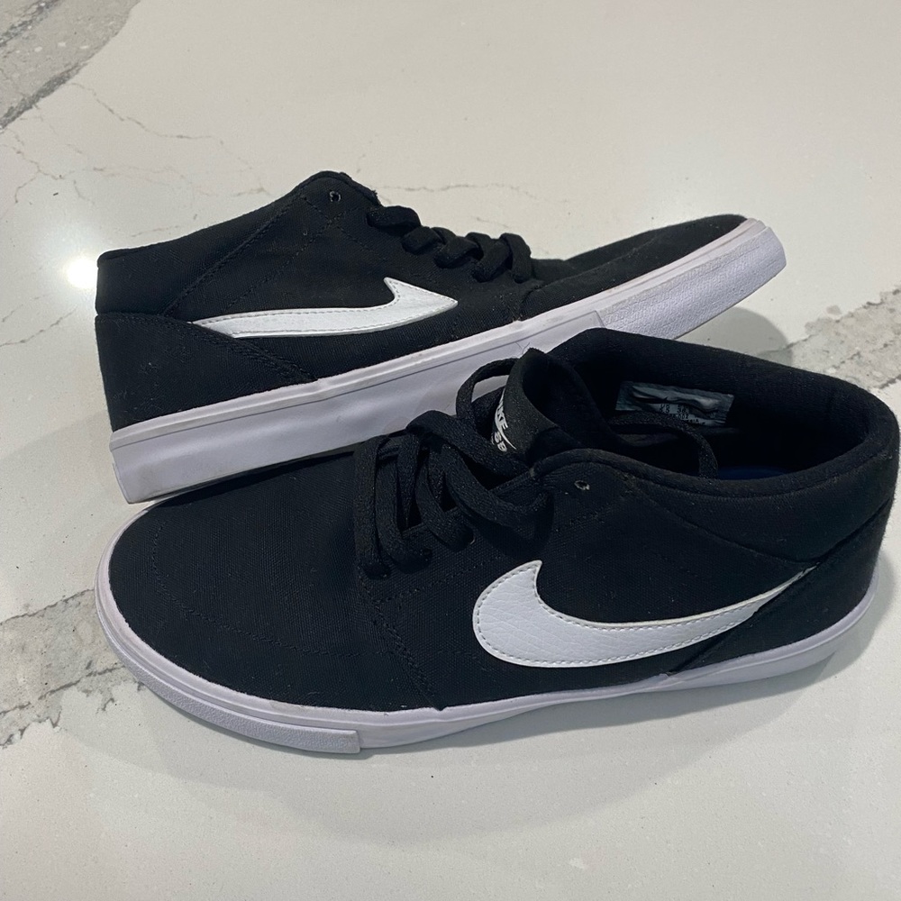 🖤 Nike SB Portmore Mid Black and White / Big Boy Youth 6 🔥 Nearly Brand New 🔥